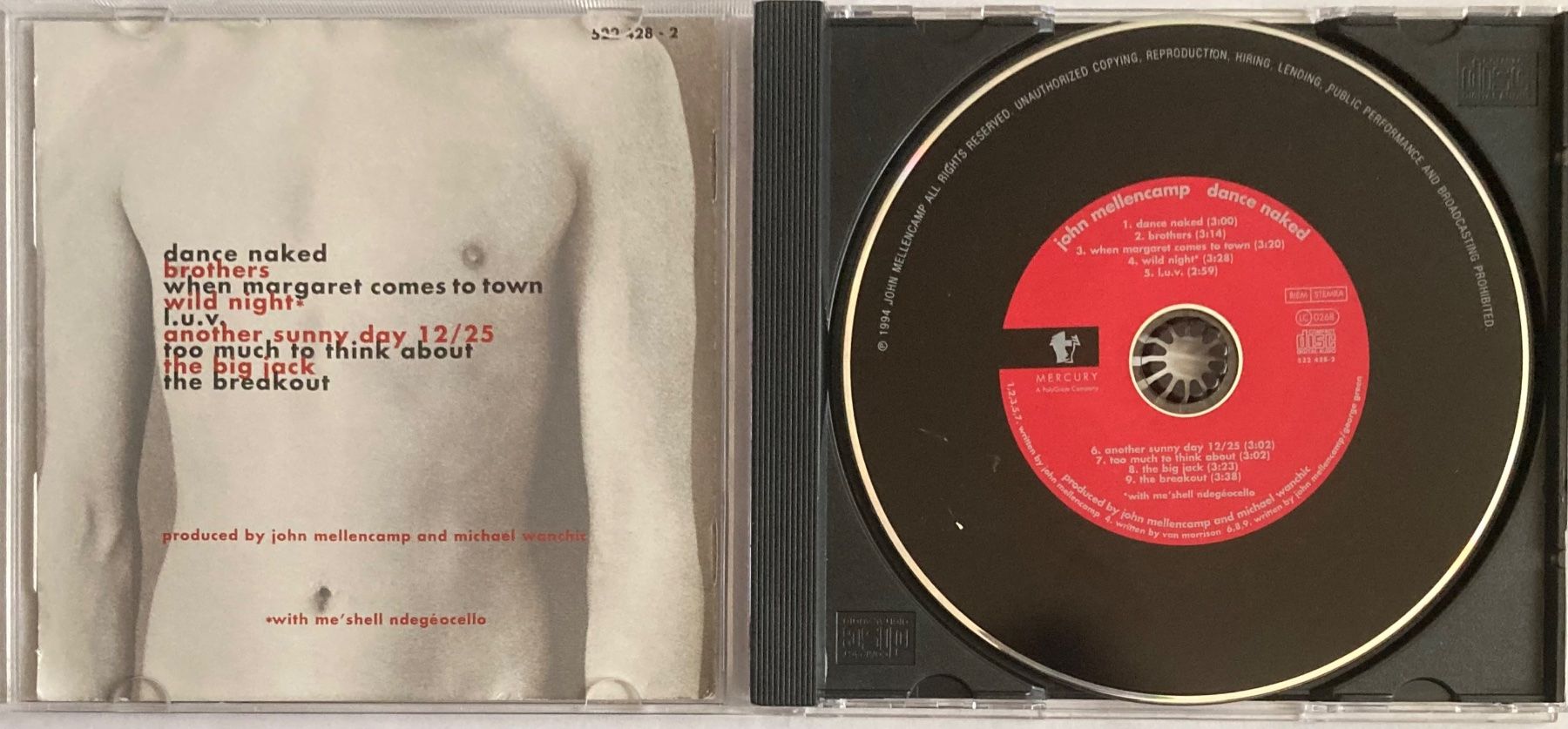 CD: JOHN MELLENCAMP - DANCE NAKED – Usato da Poliez-Pittet venduto da Newtown-Records 2