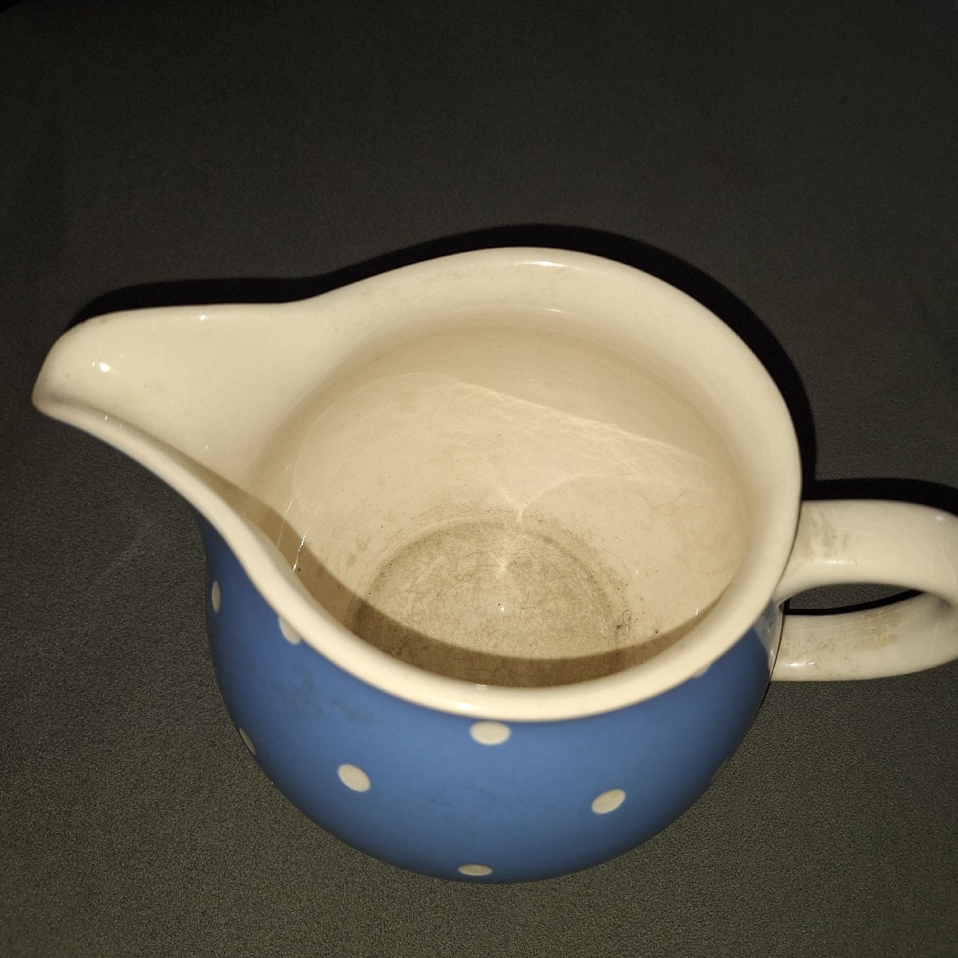 Villeroy & Boch Caraffe: Milchkrug "Doris" blau gepunktet – Usato da spreitenbach venduto da lumbalplatte 3