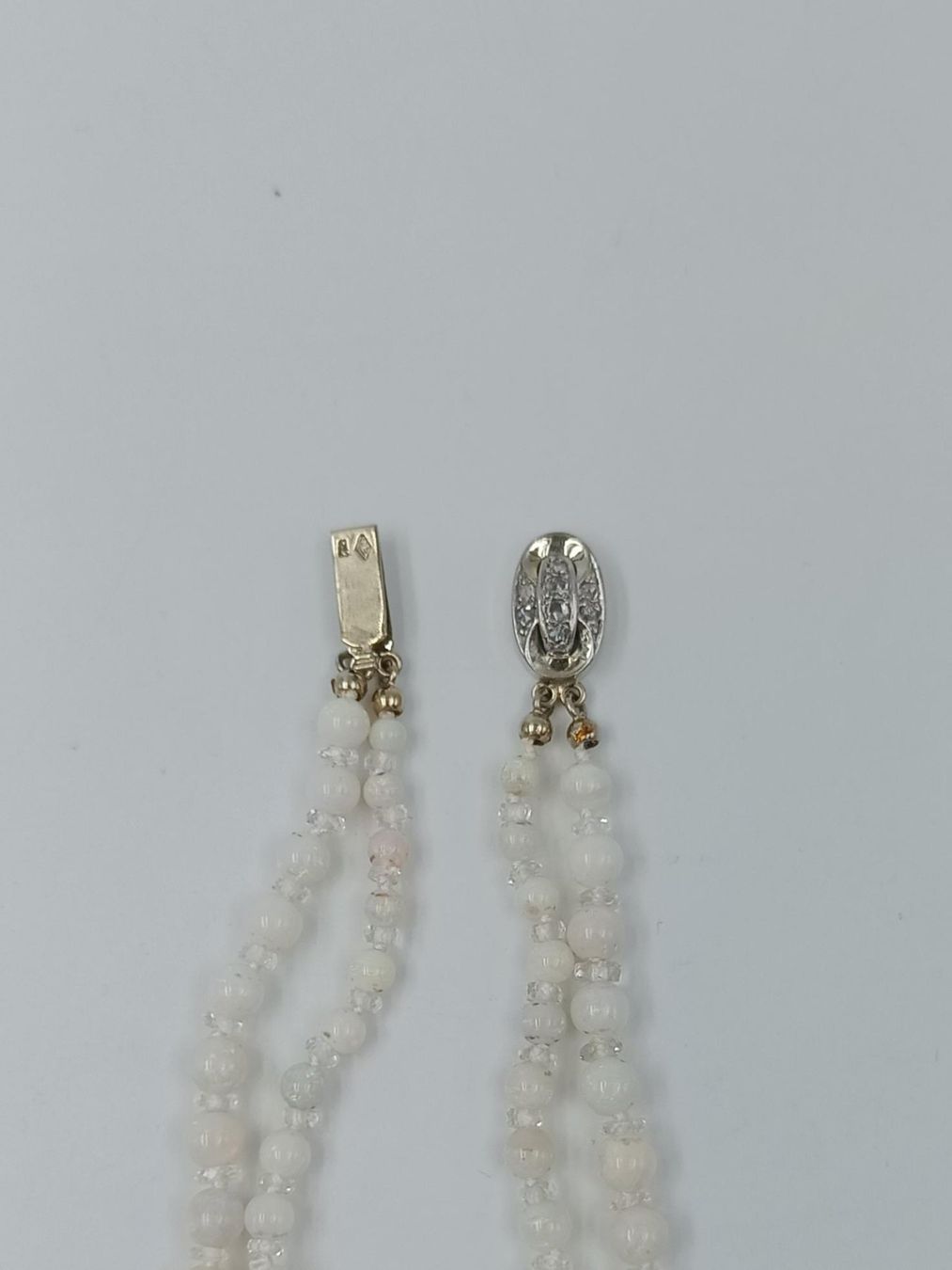 Ketten: WEISSES OPAL COLLIER MIT BERGKRISTALLEN – Gebraucht aus Luzern von EdiGem 9