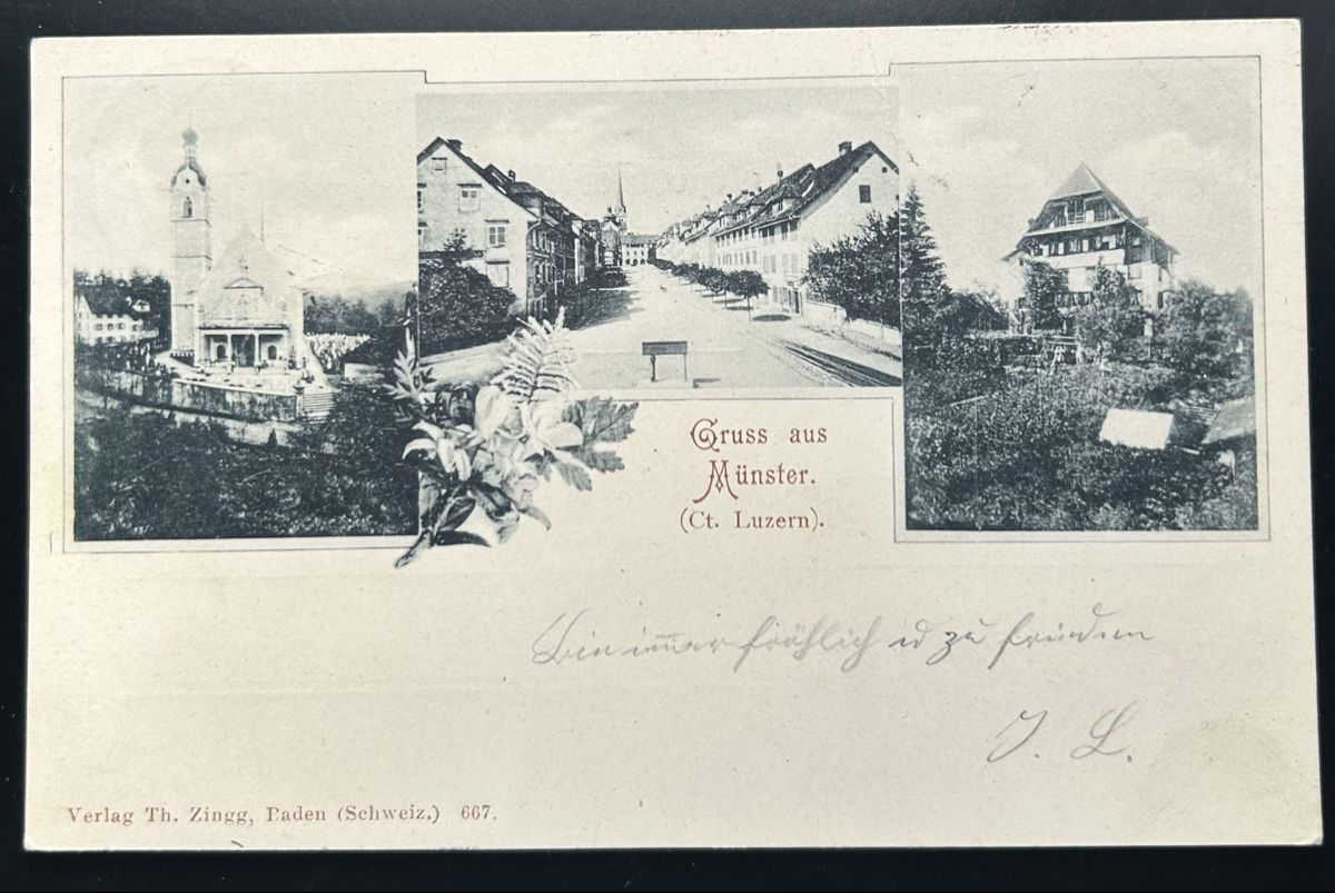 Cartoline postali: Gruss aus Beromünster 3-Bildrig  – Usato da Horw venduto da Tellbub