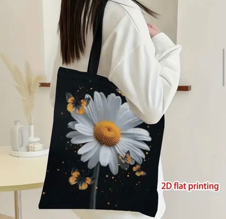 Tasche: Umhängetasche-Beutel-Bag-Blume 35x40cm