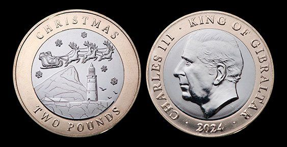 Tutti le monete: Gibraltar - 2 Pounds - Christmas 2024 UNC – Nuovo (secondo la descrizione) da Corcelles NE venduto da AJKader 2