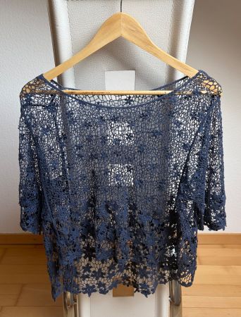 Oversized Made in Italy Pulli mit Lochmuster Gr.M/L