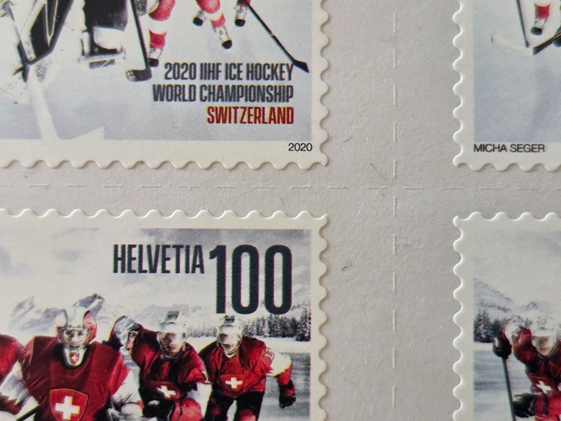 Tutti i francobolli: Bogen Eishockey WM 2020 verschobener Druck – Usato da Rickenbach SO venduto da Bytebull 2