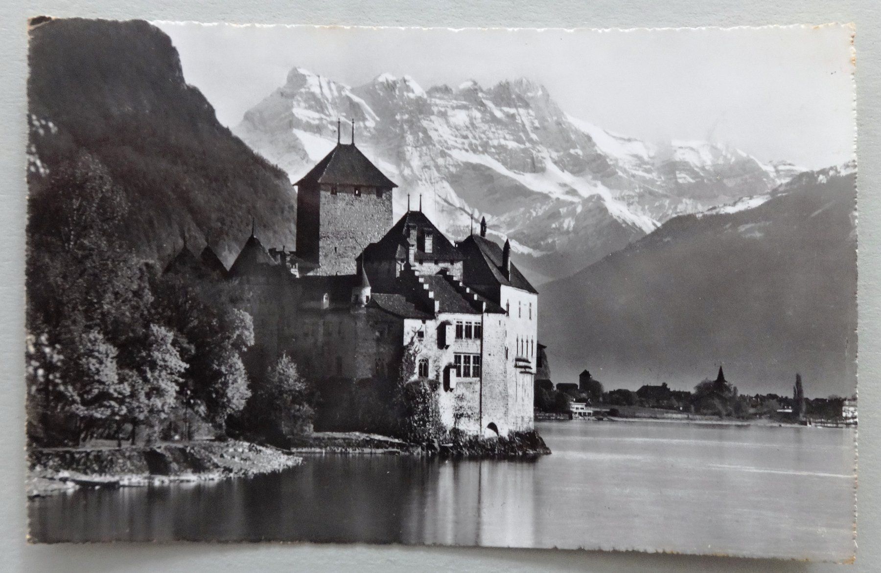 Cartoline postali: Château de Chillon et Dents du Midi – Difettoso da Fétigny venduto da Billy2miny