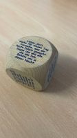 Gebetswürfel aus Holz, schönes Geschenk -Unikat!