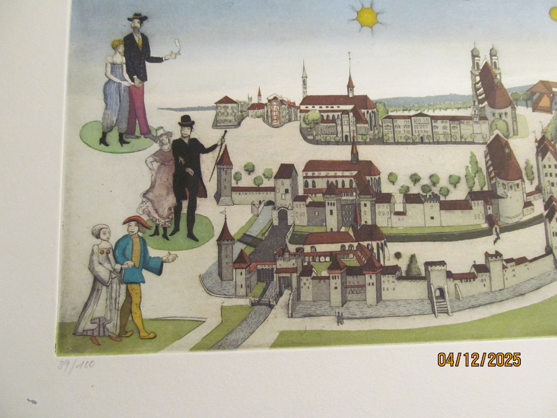 Grafiken & Lithographien: H.R. AMBAUEN   Farbradierung  Luzerner  Ansicht – Neu (gemäss Beschreibung) aus Hergiswil NW von Panda1990 1