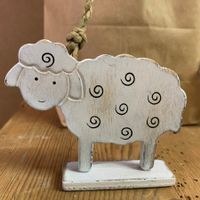 kleines Schaf zum stellen aus Holz, supersweet