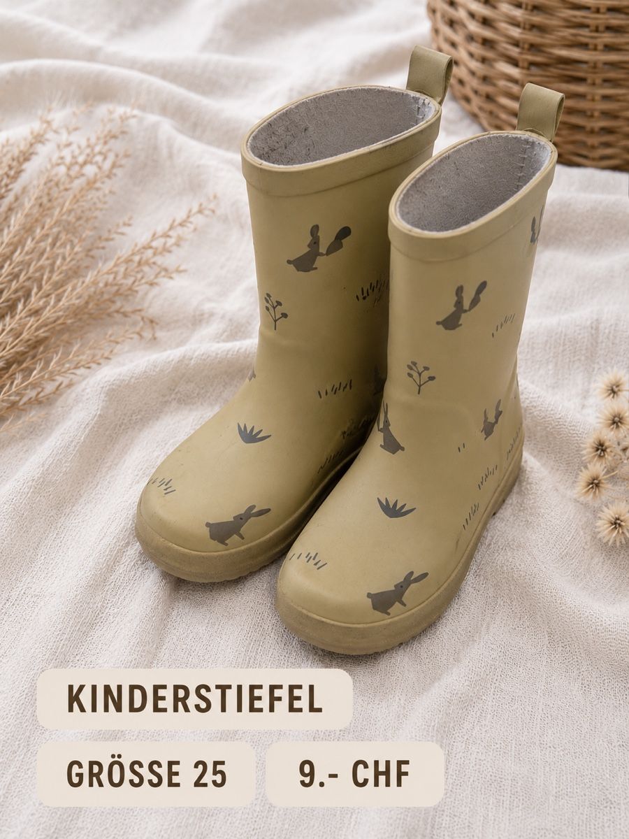 Schuhe für Jungen: Kinderstiefel Grösse 25 mit Hasenmotiv – Gebraucht aus Muotathal von mianyc