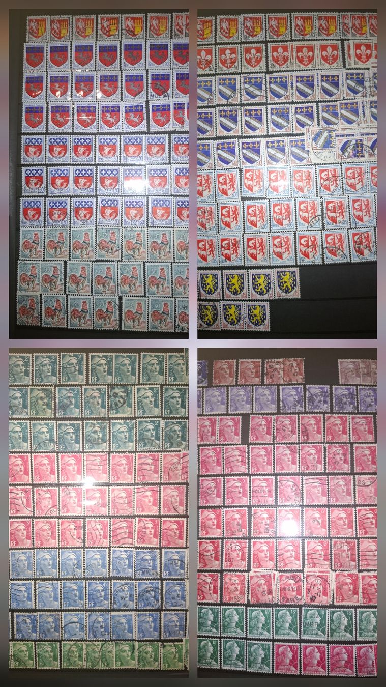 Alle Briefmarken: Dublettensammlung Frankreich – Gebraucht aus Balgach von SIMEON27 1