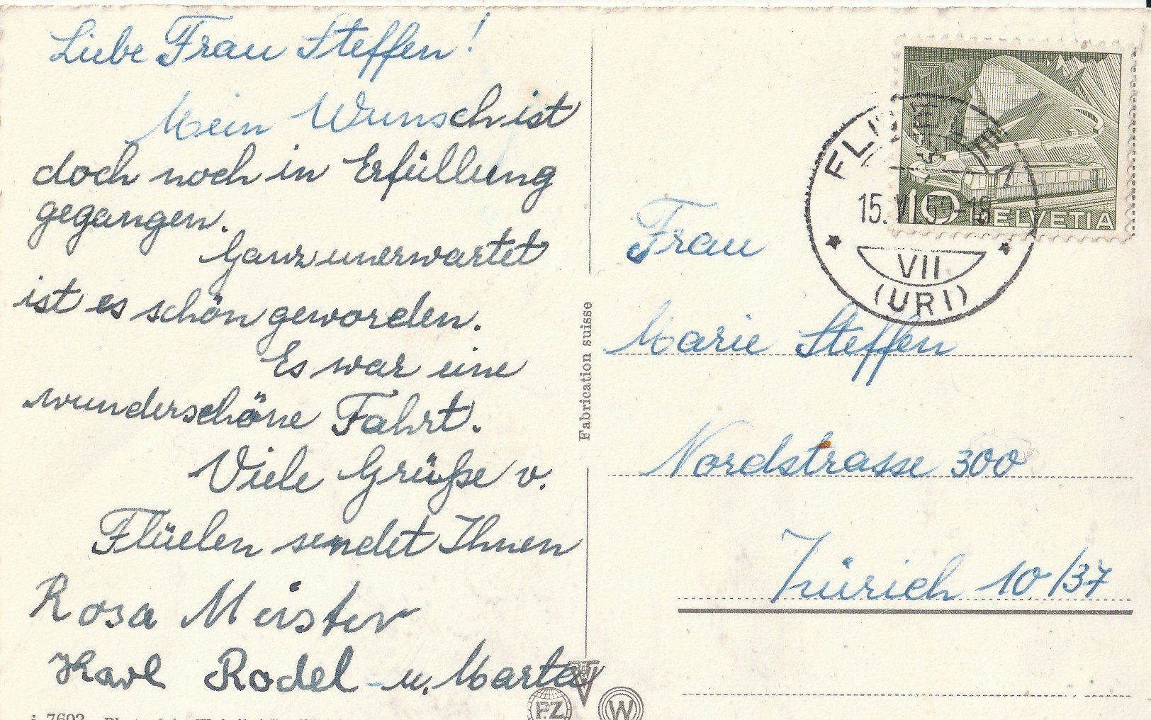 Cartoline postali: Axenstrasse – Usato da Lumbrein venduto da made02 1