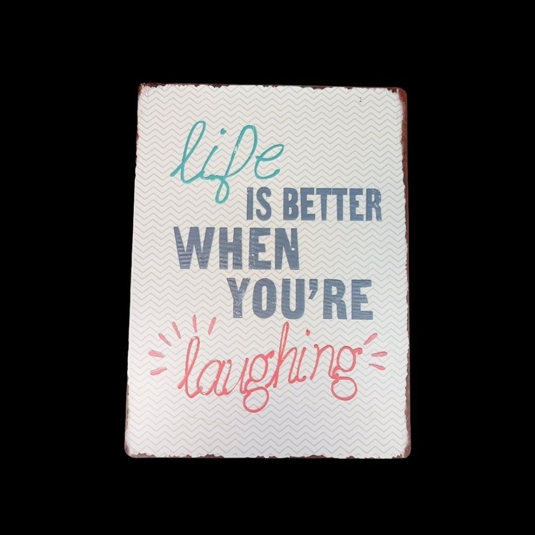 Insegne: Schild "Life is better when you're laughing" neuwertig – Nuovo (secondo la descrizione) da Zug venduto da Fristeiler