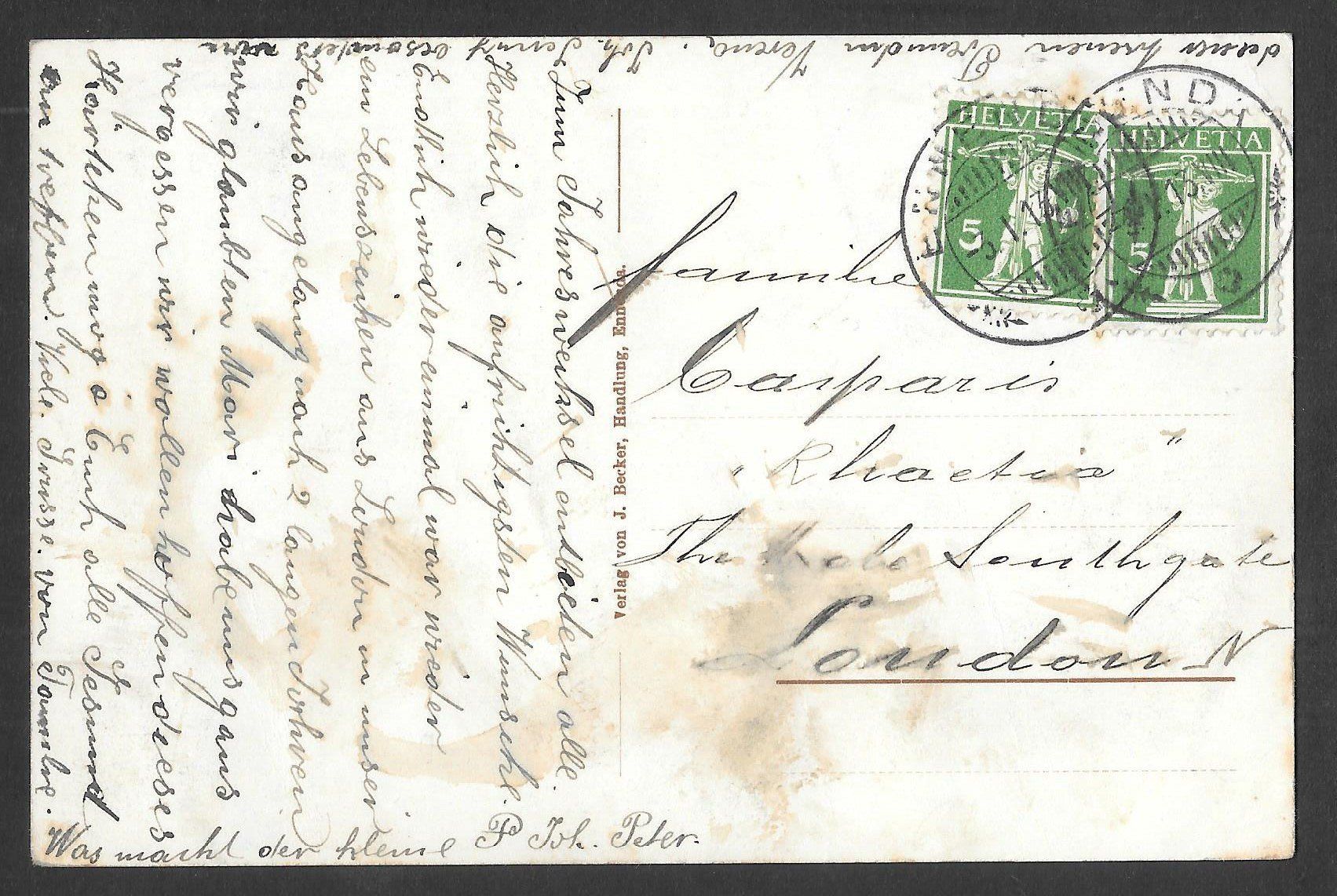 Cartoline postali: Ennenda Villastrasse – Usato da Olten venduto da clotaldi 1