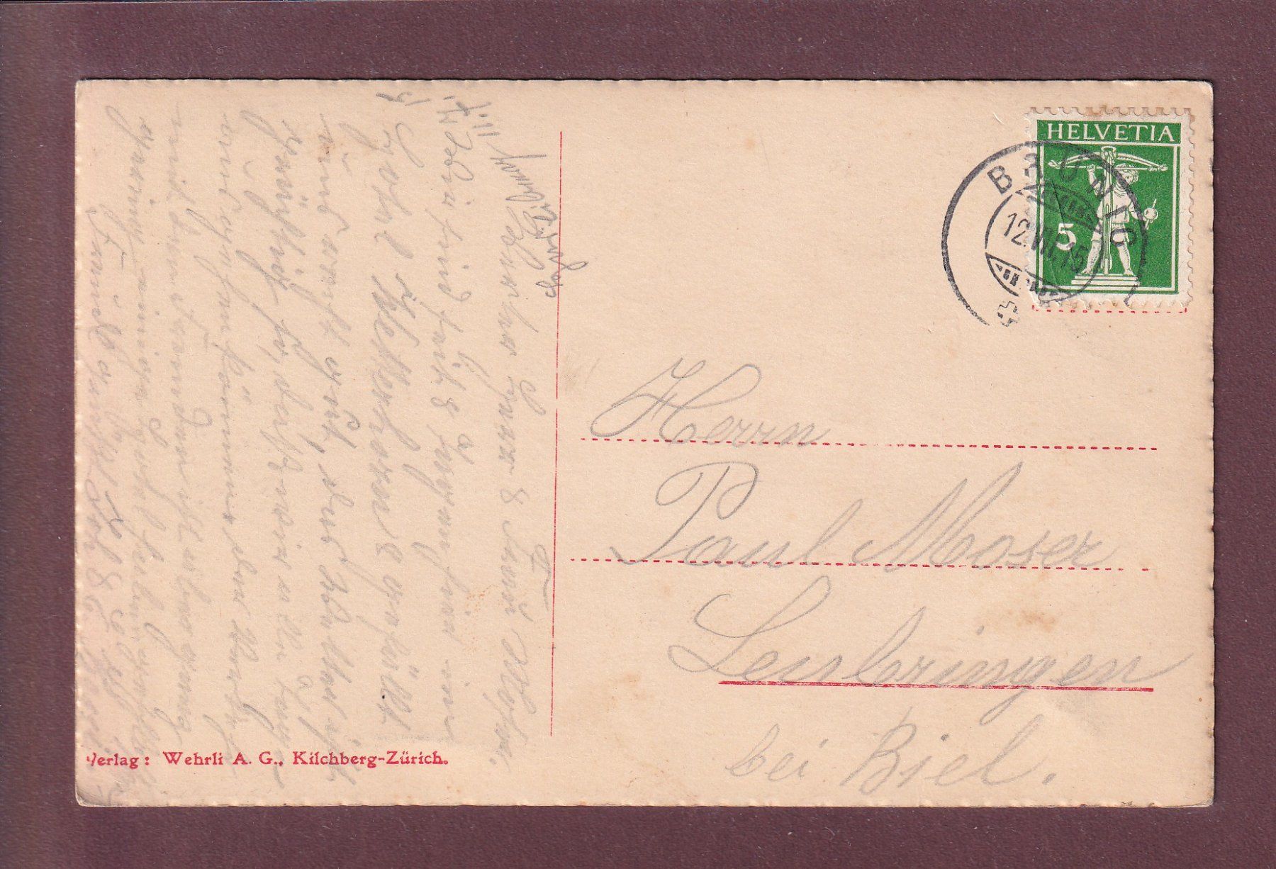 Cartes postales: HASLIBERG - Wetterhorn - 1915 – D'occasion à Pully par nicecards 1