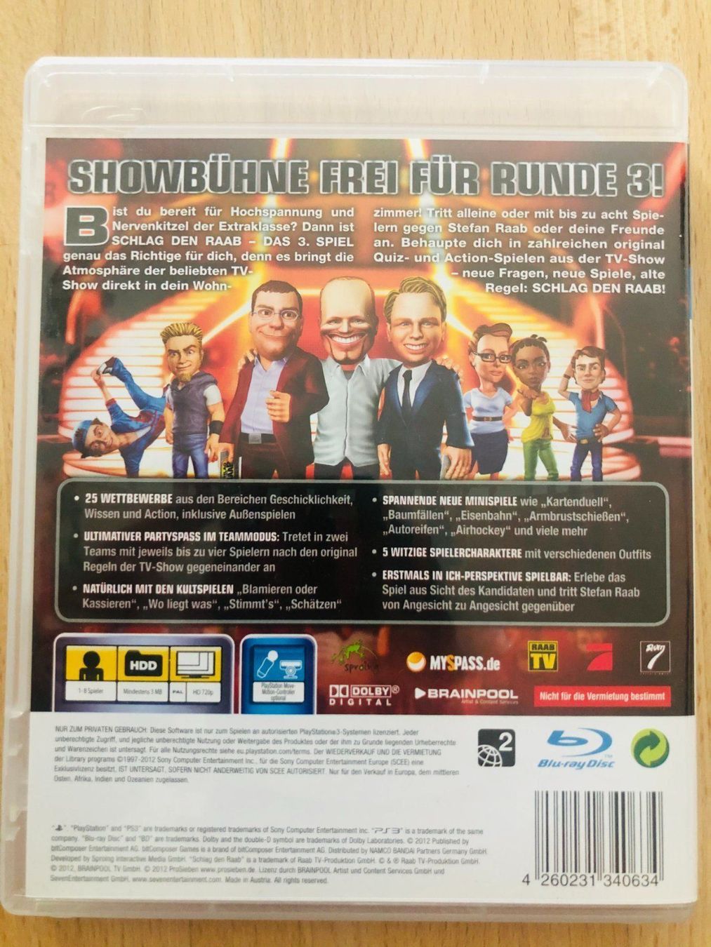 Sony Spiele: Schlag den Raab Das 3. Spiel - PS 3 – Gebraucht aus Nussbaumen AG von Pika-Shop 1