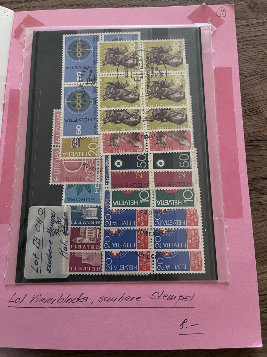 Tutti i francobolli: Briefmarken Auswahlheft Viererblocks CH – Usato da Römerswil LU venduto da manuscha_ 9