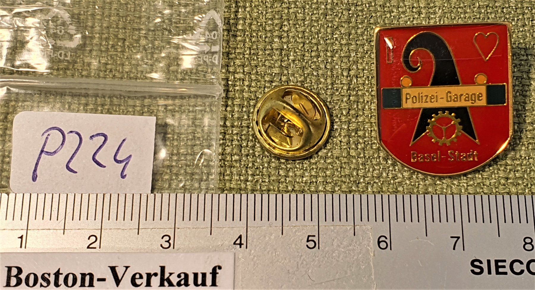 Plaketten & Abzeichen: P224 - Pin Polizei Garage Basel-Stadt – Gebraucht aus Reinach BL von Boston-Verkauf 1