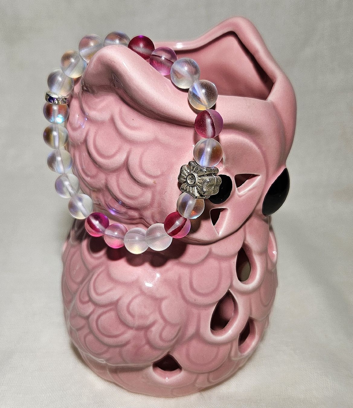 Bracciali & Braccialetti: pinke Blumen-Kristall Armk. - Spendenaktion – Nuovo (secondo la descrizione) da Unterkulm venduto da Nachtigall 3