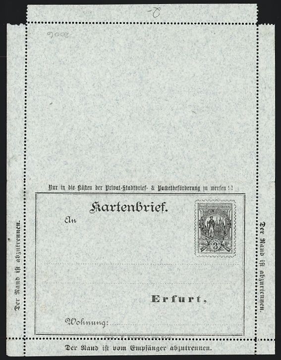 Cartoline postali: Klapp-AK Erfurt, Kartenbrief der Privat- – Usato da Berlin venduto da bartko-reher