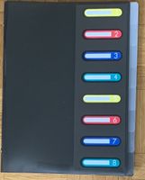Schwarze Büro-Mappe A4 mit Register - Top Zustand!