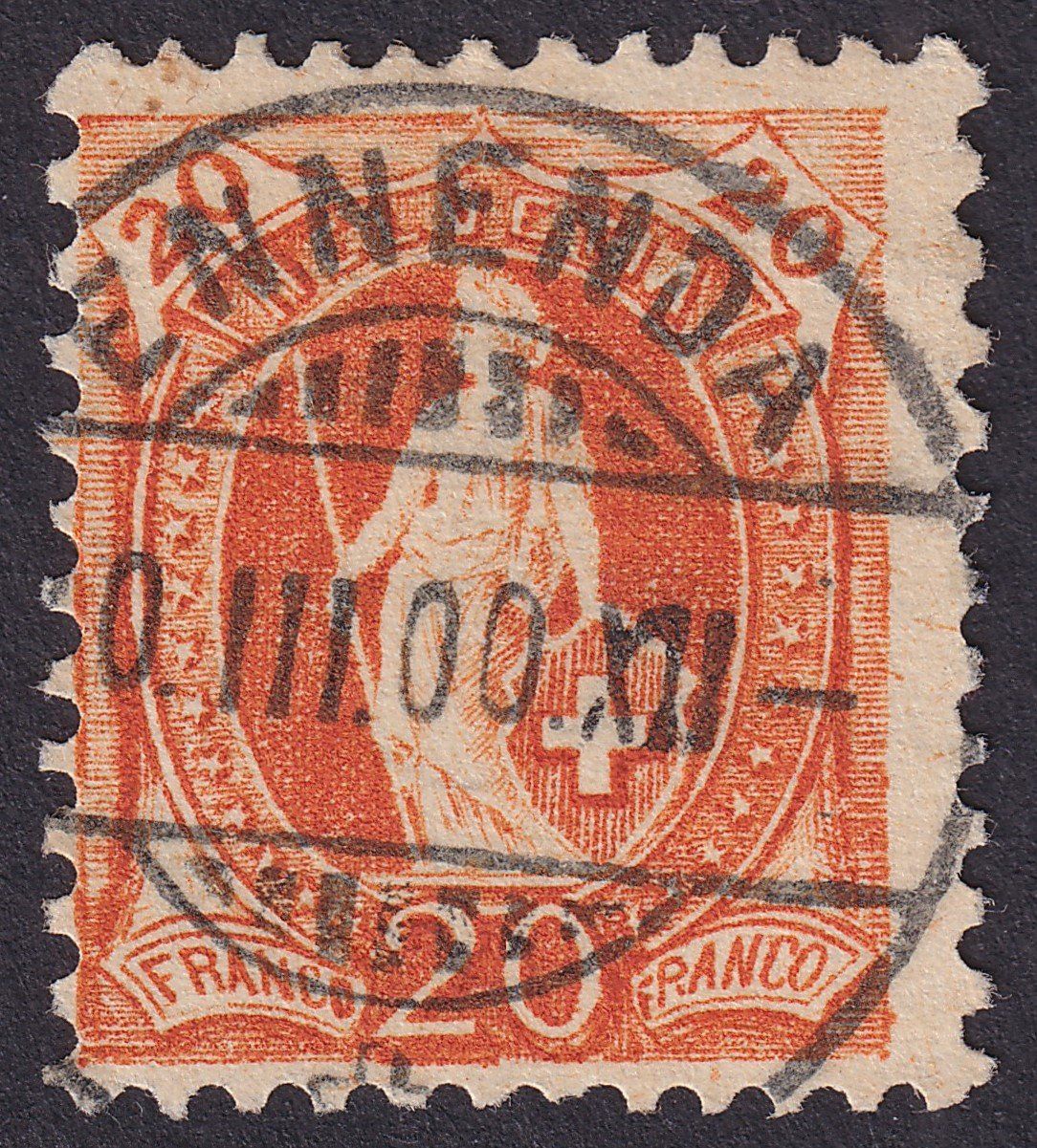 Alle Briefmarken: 66D mit Vollstempel ENNENDA GL – Gebraucht aus Ebikon von SilvioFreund