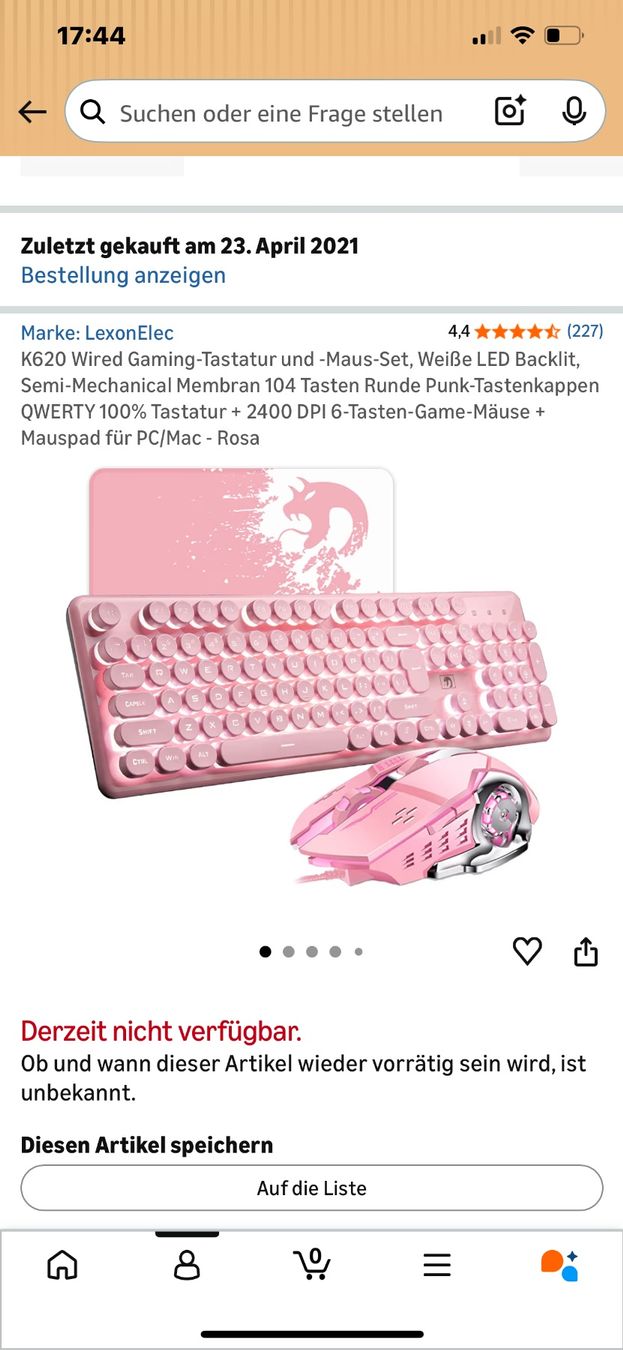 Tastaturen: K620 Wired Gaming-Tastatur rosa – Neu (gemäss Beschreibung) aus Basel von Seifehuesli 5