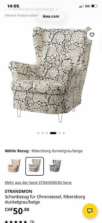 Ikea Poltrone: Ikea strandmon hocker und Sessel ersatzbezug – Nuovo (secondo la descrizione) da Dübendorf venduto da rocki07