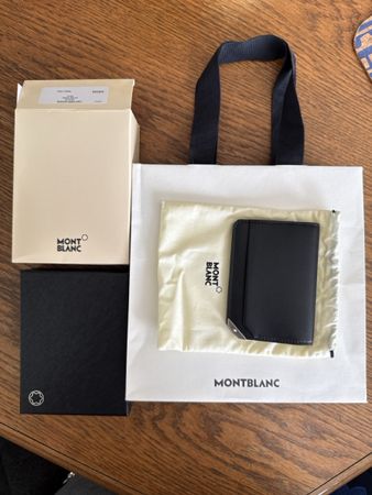 Porte-cartes Montblanc noir, cuir véritable, comme neuf!