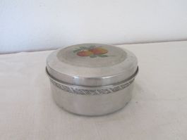 Antike Aludose mit Apfelmotiv - Vintage Schmuckdose - Knorr