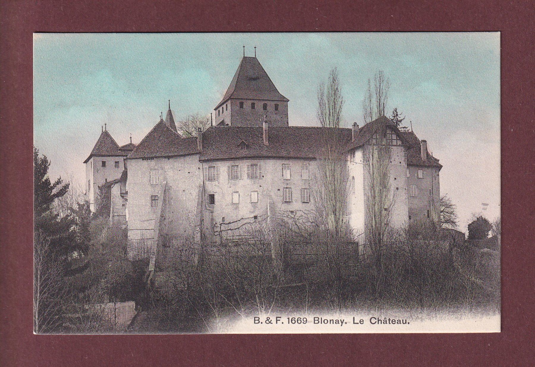 Ansichtskarten: BLONAY - Le Château – Gebraucht aus Pully von nicecards