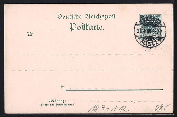 Cancelleria postale: Litho Generalfeldmarschall Kronprinz Alb – Usato da Berlin venduto da bartko-reher 1