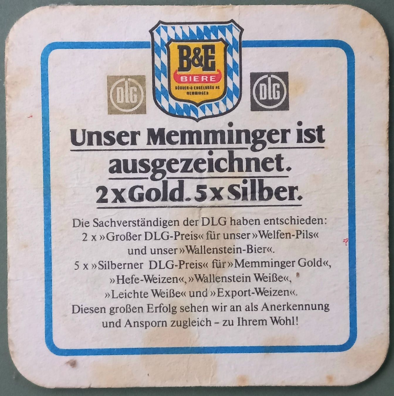 Sottobicchieri: Bierdeckel - Memminger - D – Usato da Niederuzwil venduto da lubimaja 1