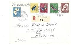 Brief-Eingeschrieben 19.XII.56 mit Serie Pro Juventute 1955
