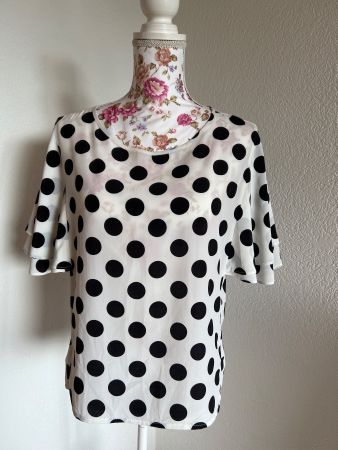 Sommerliches Polka Damenbluse