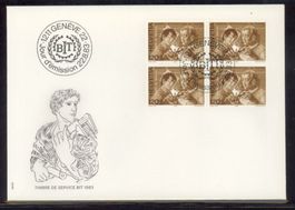 1983, FDC, BIT (D IV) Ergänzungswert, Viererblock