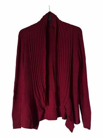 Cardigan Chicorée Ribbed Burgundy Size XL