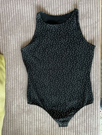 American Apparel Black & White Polka Dot Bodysuit