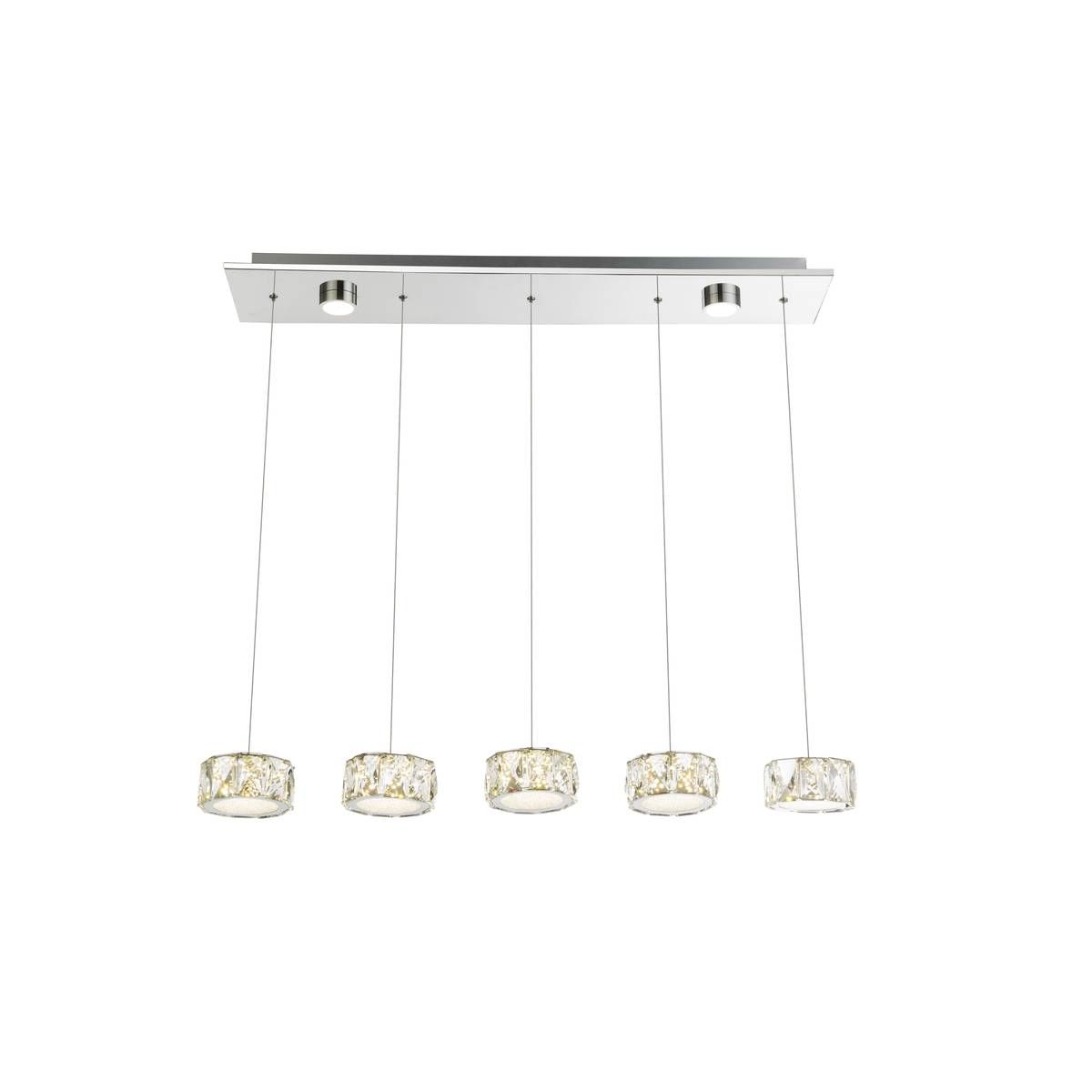 Lampadari & plafoniere: LED Pendelleuchte, Chrom, 82 cm x 16 cm – Nuovo (secondo la descrizione) da Kreuzlingen venduto da Smart-Light 2
