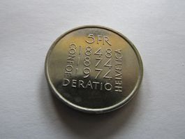 5 Franken 1974 CONFOEDERATIO HELVETICA               (Nr.50)