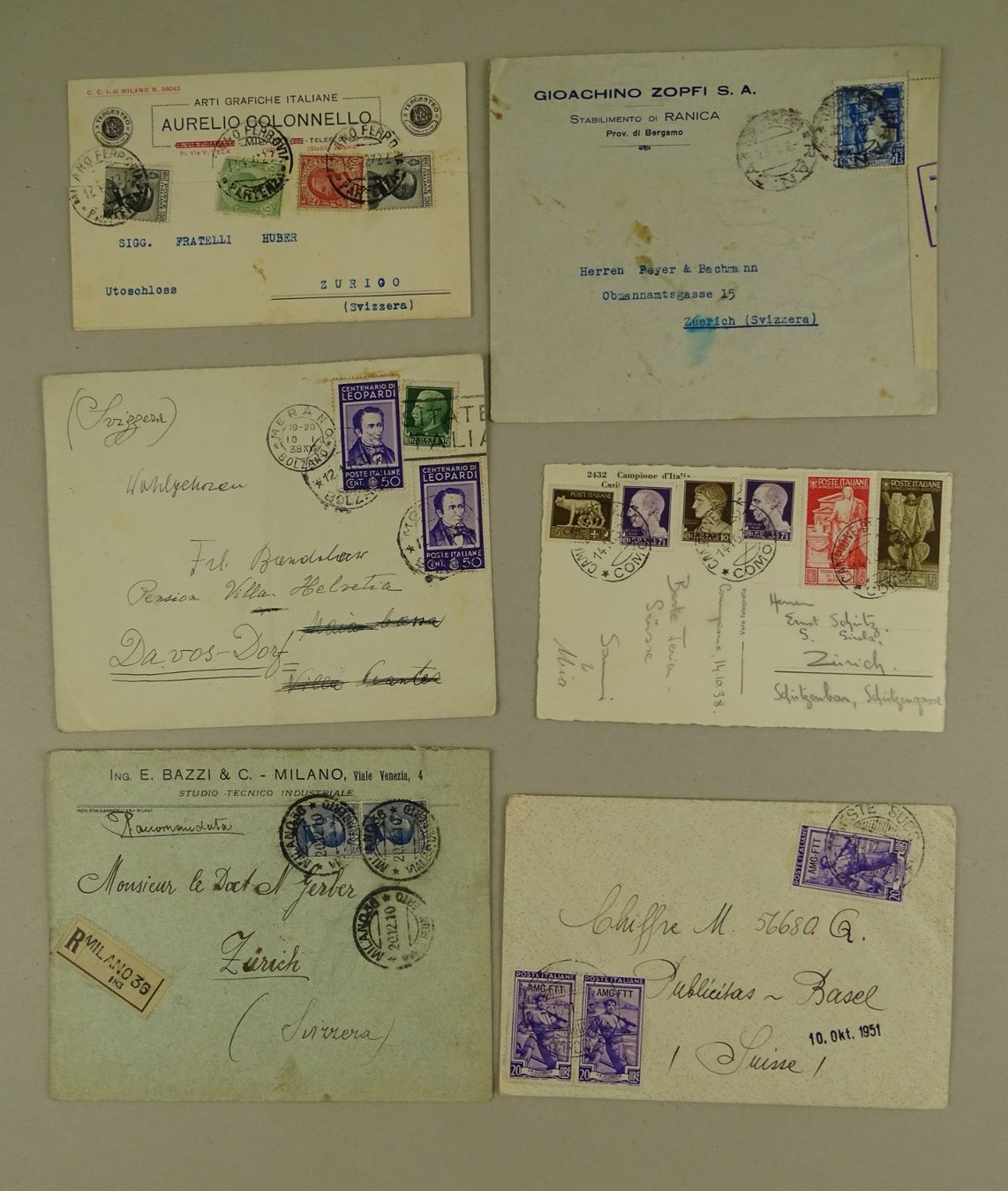 Alle Briefmarken: ITALIEN, 37 ÄLTERE BRIEFE/KARTEN – Gebraucht aus Grüningen von Kartensammler 2