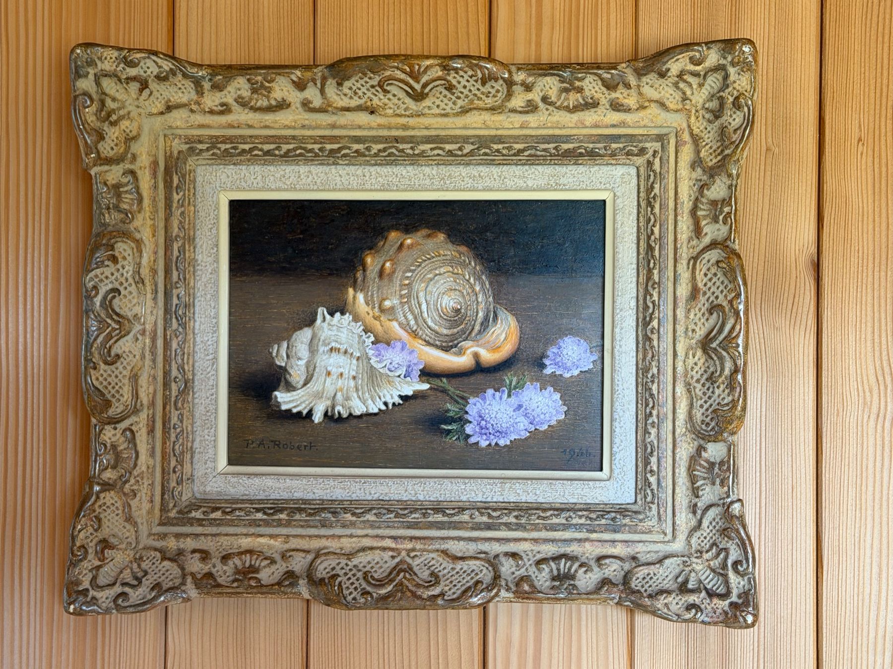 Gemälde: Paul-André Robert, 1946 Stilleben mit Muscheln – Gebraucht aus Huttwil von Burk3