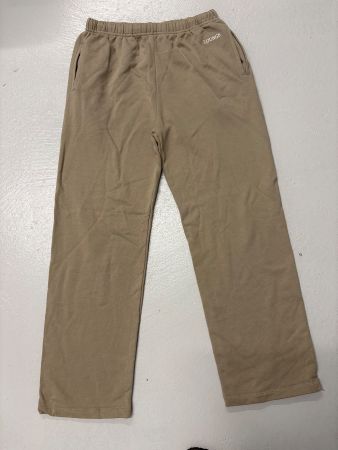 Lounge Pants Trainerhose Gr. M beige Baumwolle wide leg