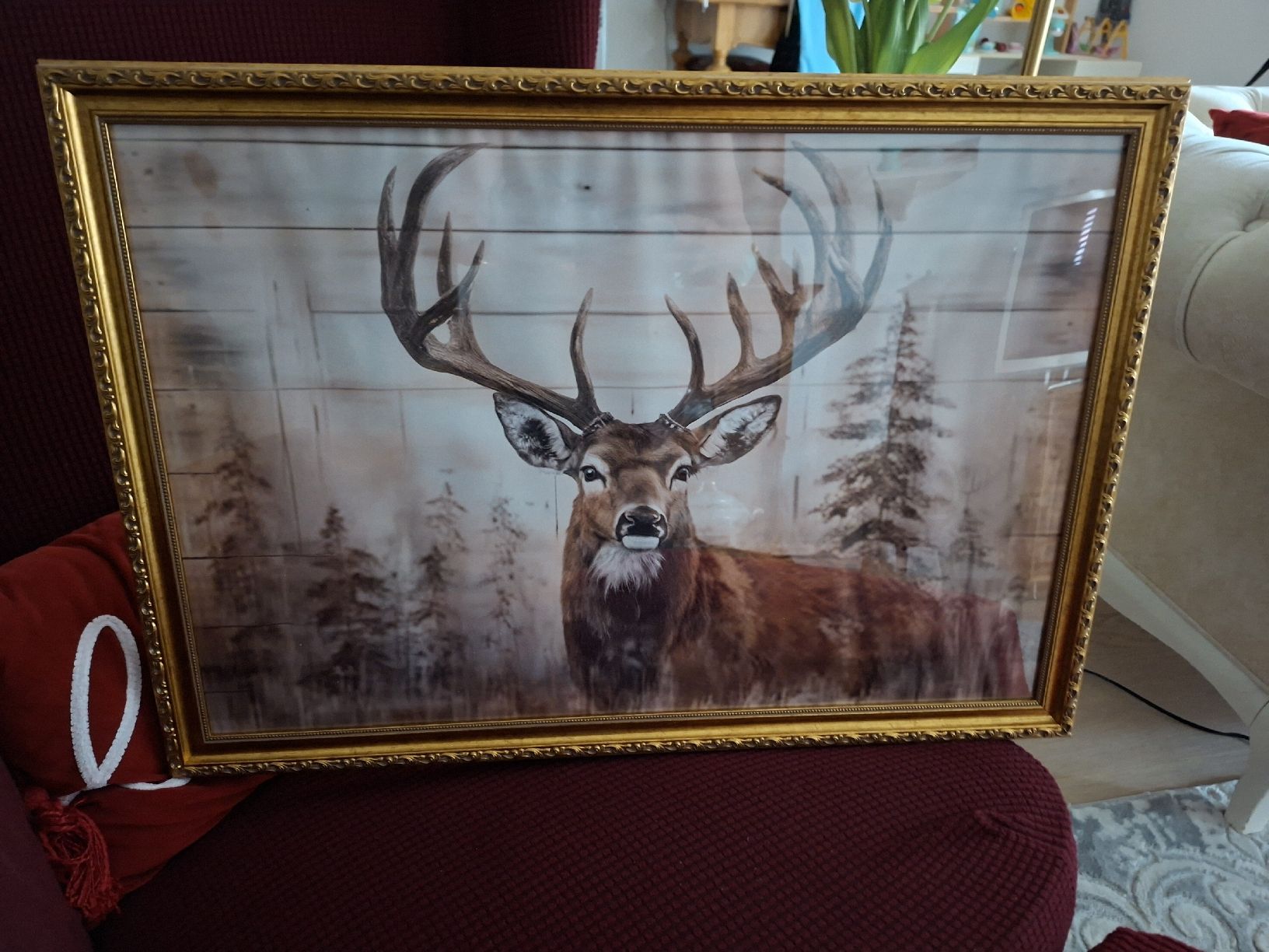 Foto & Immagini: Bild Hirsch inkl Rahmen – Nuovo (secondo la descrizione) da Meinisberg venduto da MartinaM1972