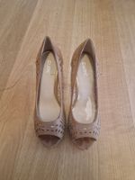 Cube Peep Toe High Heels braun Gr. 39 gebraucht