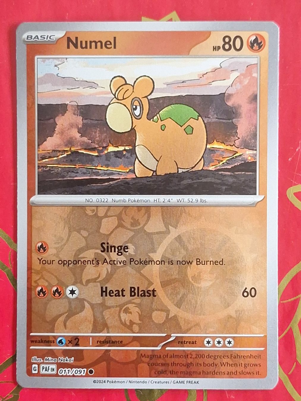 Pokémon Carte collezionabili: Numel - Pokemon Reverse Holo Paldean Fates – Usato da Altstätten SG venduto da GGsGameshop