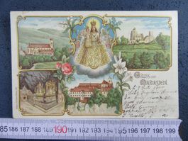 MARIASZEIN 1900 SO AK MIT UPU BRIEFMARKE
