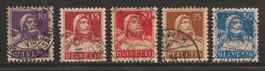 1932/33 : Serie Tellbrustbild mit Z-Papier : KP 240.-