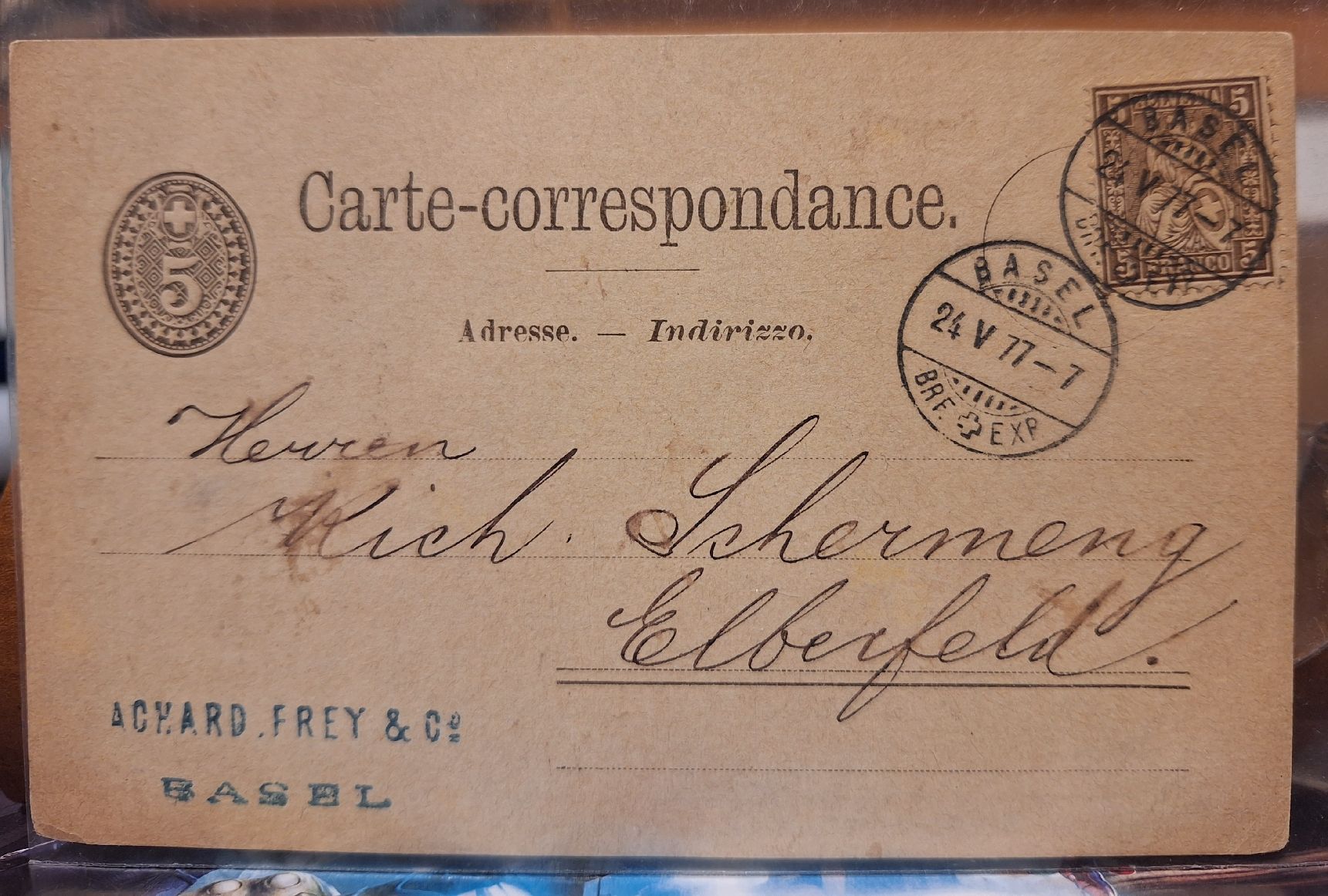 Tutti i francobolli: Sitzende Helvetia Carte - Correspondance Basel – Usato da Balgach venduto da SIMEON27