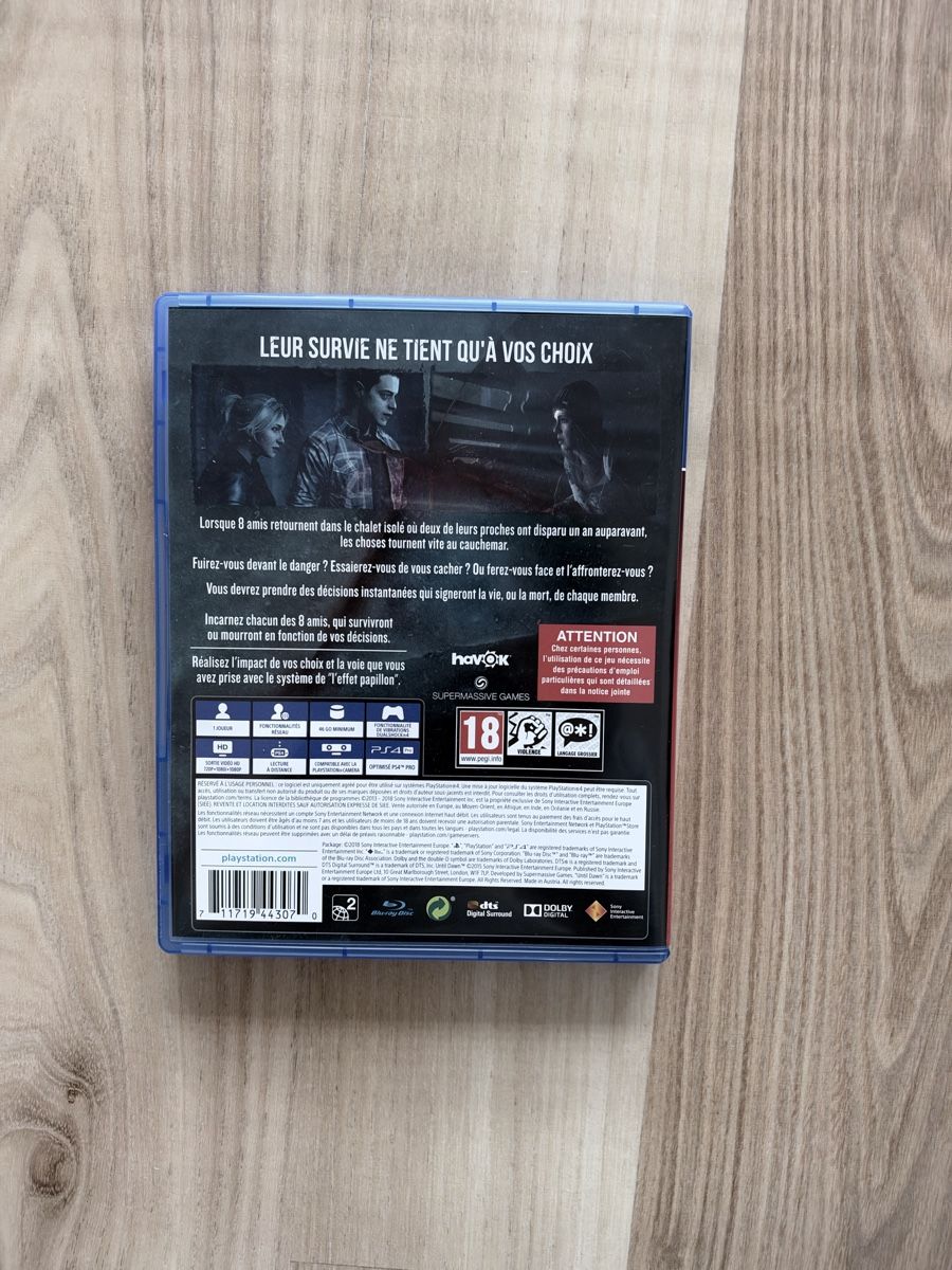 Sony Spiele: Until Dawn — PS4 / Compatible PS5 – Neu (gemäss Beschreibung) aus Villars-le-Terroir von attmp3 2