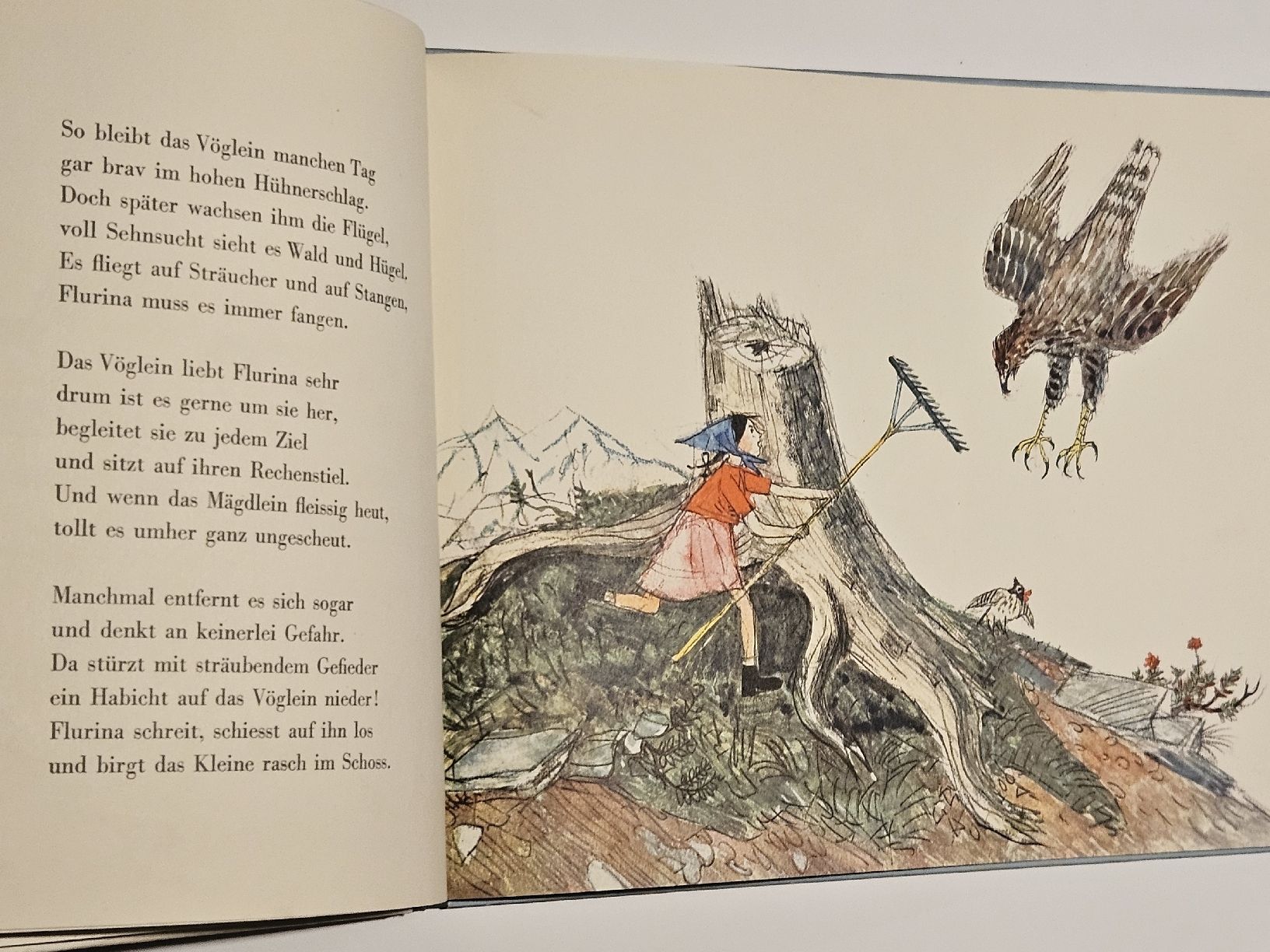 Libri: Kinderbuch: Flurina und das Wildvöglein / ca. 1963 /  #WT18 – Usato da Oberdorf BL venduto da BaldenEagle 2